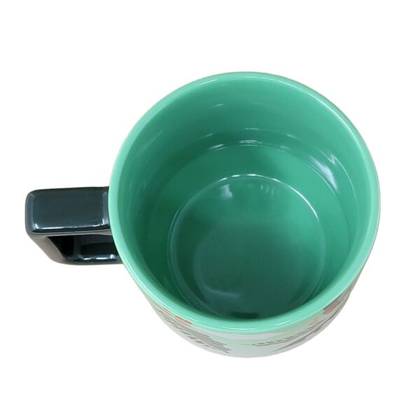 Starbucks 2020 Christmas Coffee Mug Green Holly Berries Mistletoe 14oz New - Picture 6 of 7